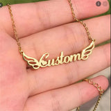 Personalized Angel Wings Pendant Necklace for Women