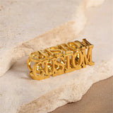 Customized Name Necklace Stainless Steel 4 Sides Personalized Gift Jewelry