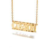 Customized Name Necklace Stainless Steel 4 Sides Personalized Gift Jewelry