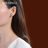 925 Silver Cloisonne Pearl Earrings Enamel Stud Vintage Ethnic