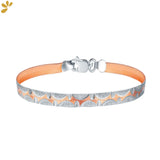 925 Sterling Silver Woven Bracelet For Women Plated Braided 8.15mm Wide