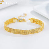 925 Sterling Silver Woven Bracelet For Women Plated Braided 8.15mm Wide
