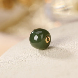 Jade Bead Silver Plated Necklace, Women's Clavicle Chain Choker