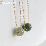 Jade Bead Silver Plated Necklace, Women's Clavicle Chain Choker