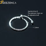 S925 Silver Adjustable Sparkling Ring Minimalism Italian Jewelry