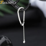 S925 Silver Adjustable Sparkling Ring Minimalism Italian Jewelry