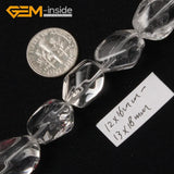 Rock Quartz Freeform Loose Beads 15 Inches
