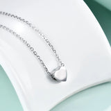 Initial Disc Pendant Necklace Tiny Heart Necklaces Jewelry Gift