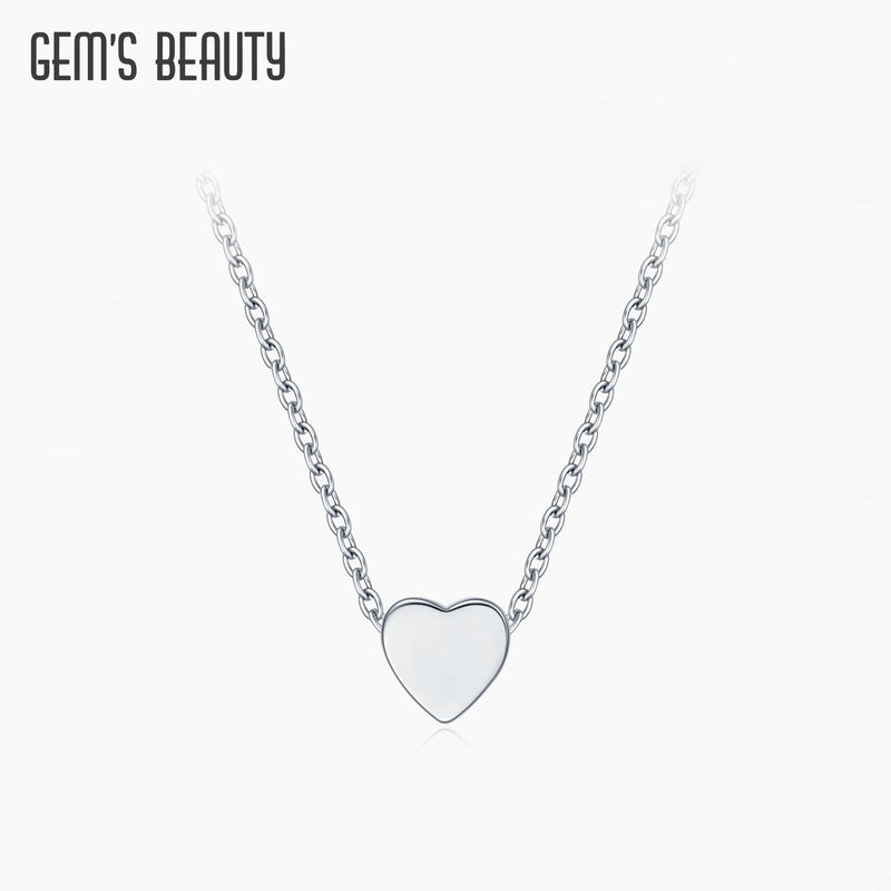 Initial Disc Pendant Necklace Tiny Heart Necklaces Jewelry Gift