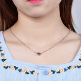Initial Disc Pendant Necklace Tiny Heart Necklaces Jewelry Gift