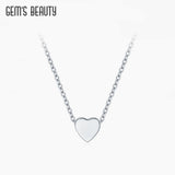 Initial Disc Pendant Necklace Tiny Heart Necklaces Jewelry Gift