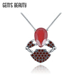 GEM'S BEAUTY Vintage Red Agate Pendant Necklace