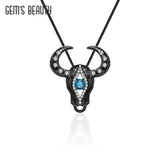 GEM'S BEAUTY Cow Pendant Necklace Real 925 Sterling Silver