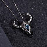 GEM'S BEAUTY Cow Pendant Necklace Real 925 Sterling Silver