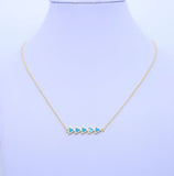 Turquoise Arrow Charm Necklace 925 Sterling Silver Geometric Triangle