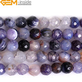 Natural Round Faceted Crackle Agate Beads 15inches DIY Necklace