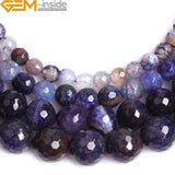 Natural Round Faceted Crackle Agate Beads 15inches DIY Necklace