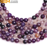 Natural Round Faceted Crackle Agate Beads 15inches DIY Necklace