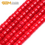 4X6MM Red Coral Rondelle Shape Stone Beads 15" Strand
