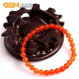 Orange Jade Beaded Stretchy Bracelet for Women Wholesale