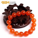 Orange Jade Beaded Stretchy Bracelet for Women Wholesale