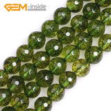 6mm 8mm Green Peridot Beads 15" Strand for Bracelet Making