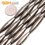 8X30MM Pyrite Stone Beads Loose Bead 15 Inches