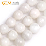 Moonstone Round Beads for Jewelry Making DIY 15" Strand