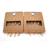 8PCS Rhinestone Moon Lightning Earrings Set For Women