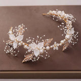 Venetian Pearl Rhinestone Headband Bridal Hairband