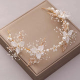 Venetian Pearl Rhinestone Headband Bridal Hairband