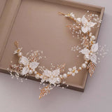 Venetian Pearl Rhinestone Headband Bridal Hairband