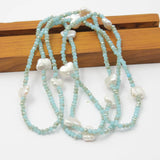 Butterfly Keshi Pearl Long Necklace for Women