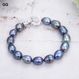 Pink Gray Purple Rice Pearl Bracelet for Women