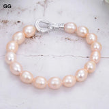 Pink Gray Purple Rice Pearl Bracelet for Women