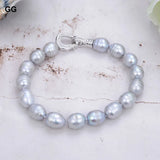 Pink Gray Purple Rice Pearl Bracelet for Women