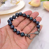 Keshi Pearl Bracelet 9-10MM Round Beads 8''