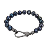 Keshi Pearl Bracelet 9-10MM Round Beads 8''
