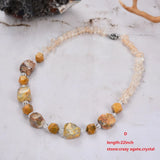 Natural Gems Quartz Crystal Agate Necklace Pendant for Women Lady