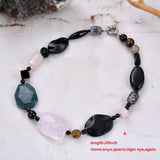 Natural Gems Quartz Crystal Agate Necklace Pendant for Women Lady