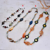 Natural Agate Sweater Chain Necklace Pendant for Women