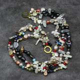 3 Strands Natural Pearl Coral Necklace For Lady