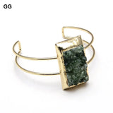 GG Jewelry Green Grenadine Quartzs Bangle Vintage Style