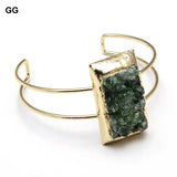 GG Jewelry Green Grenadine Quartzs Bangle Vintage Style