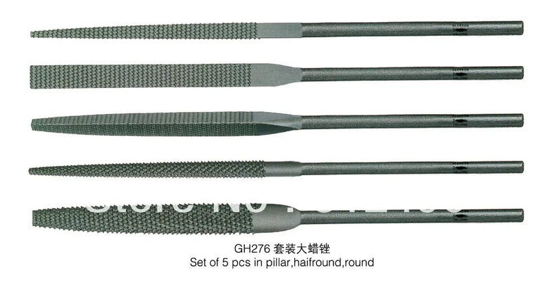 GH276 5pcs Round Wax Filing Suit Set