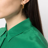Stylish Solid Metal Hoop Earrings Small Brass Minimalist Daily Earrings