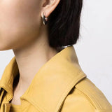Stylish Solid Metal Hoop Earrings Small Brass Minimalist Daily Earrings