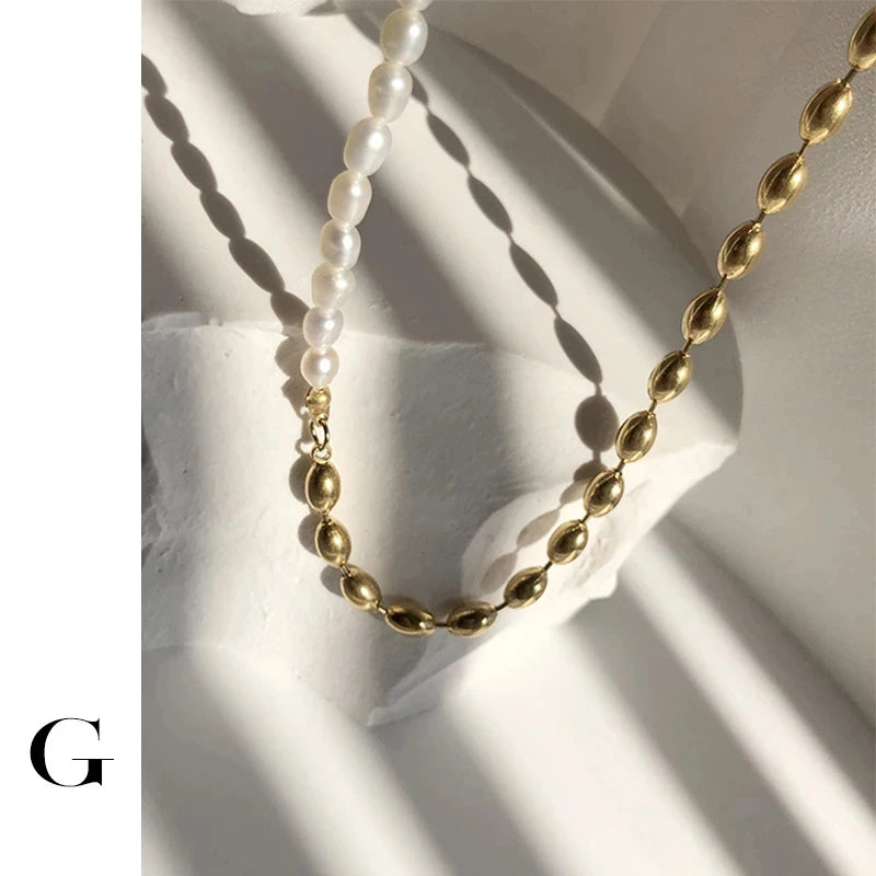Bohemian Beads & Pearls Necklace Choker