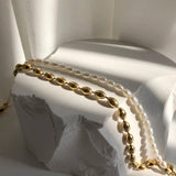 Bohemian Beads & Pearls Necklace Choker