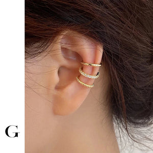 3Pcs/set Minimalist CZ Cartilage Earrings for Women